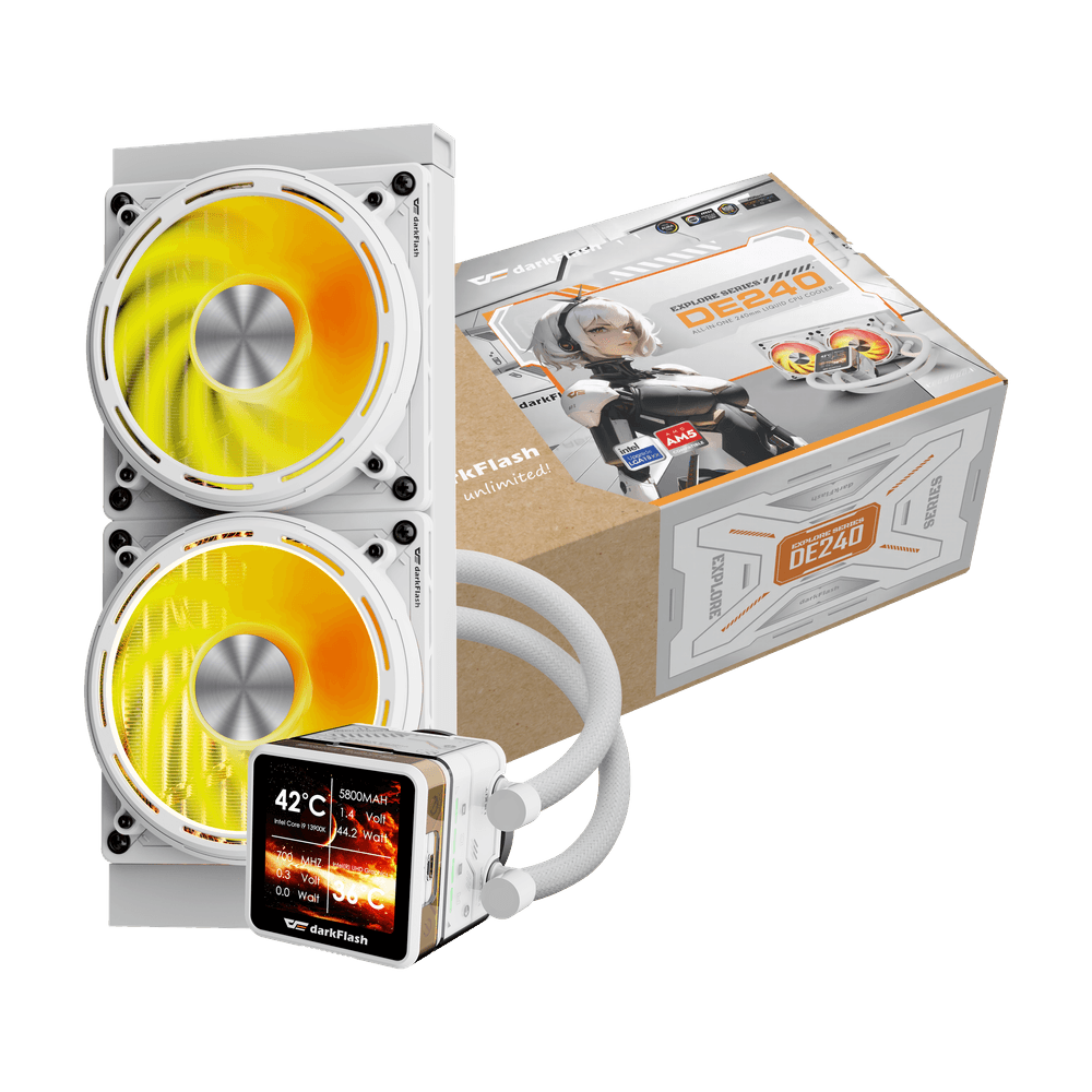 EXPLORE DE240 Liquid CPU Cooler Blanco