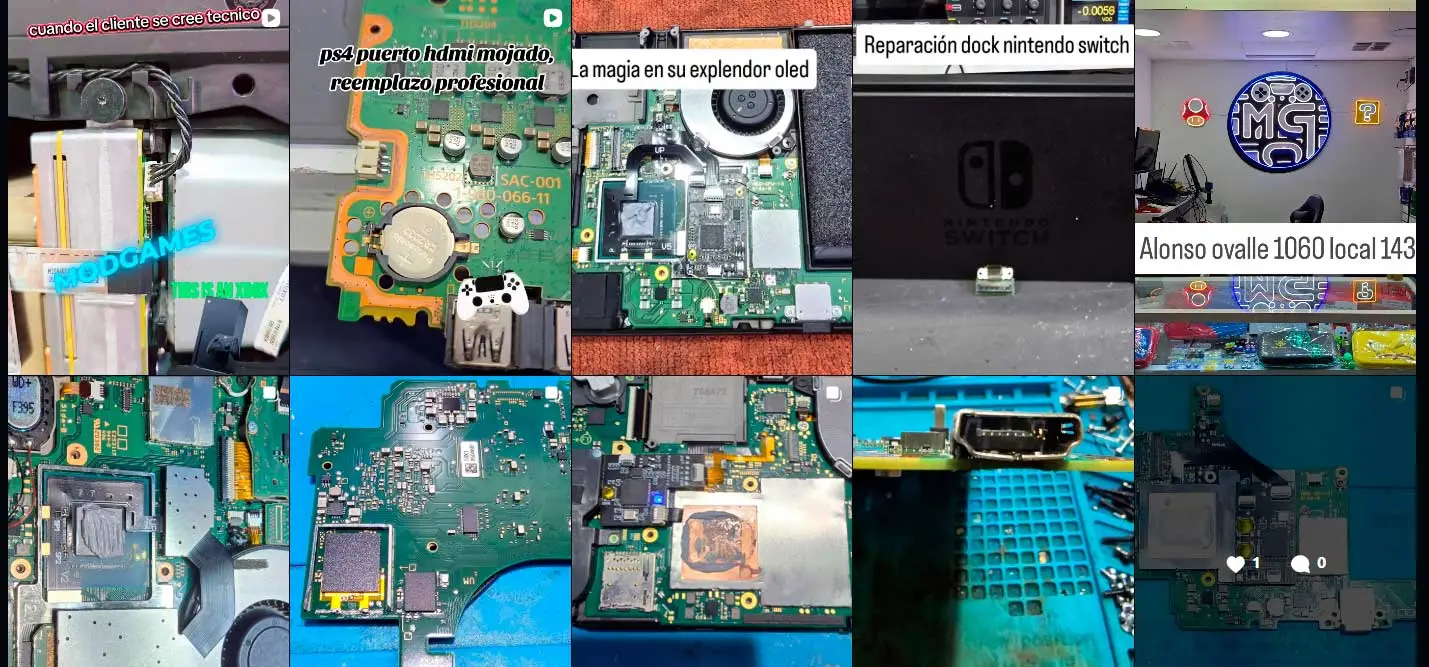 Reparación de consolas en microscopio